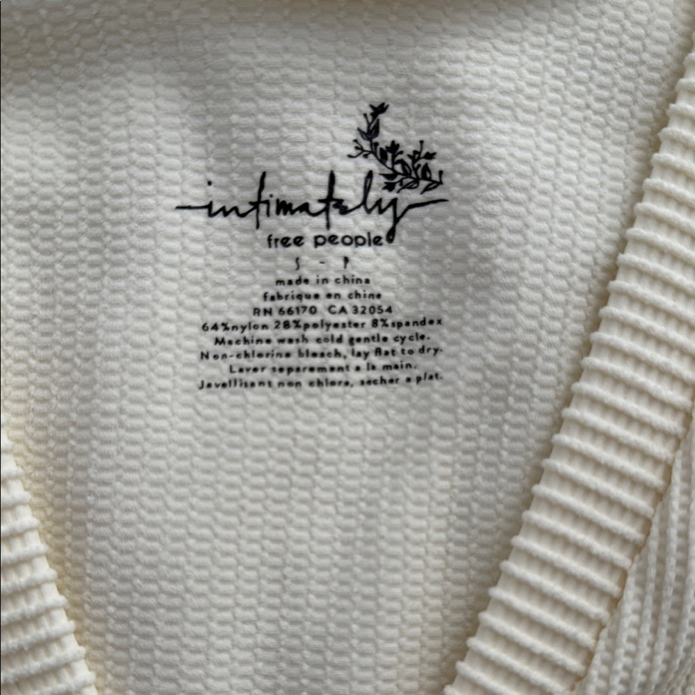 Free People Cream Ribbed Tank Top - Picture 3 of 3